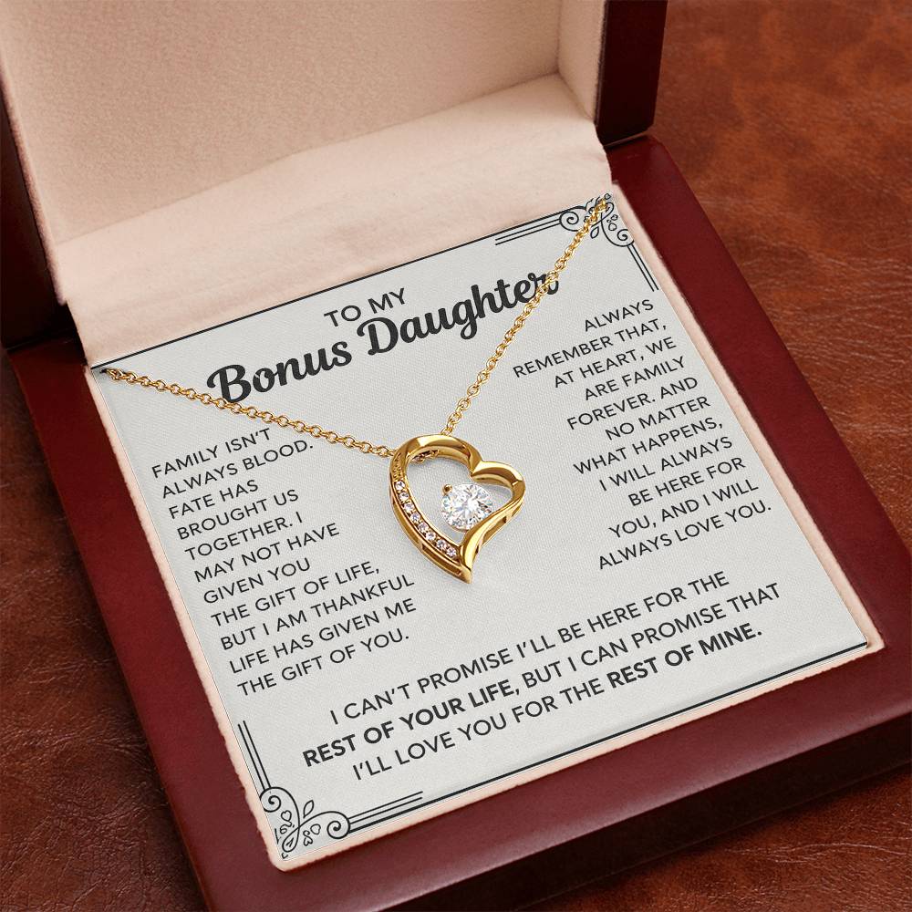 To My Bonus Daughter - "My Family Forever"