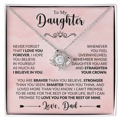 To My Daughter - Dad - Love Knot