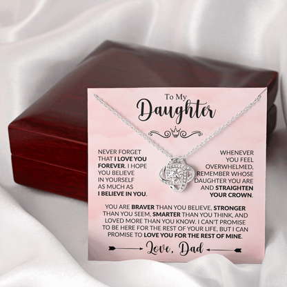 To My Daughter - Dad - Love Knot