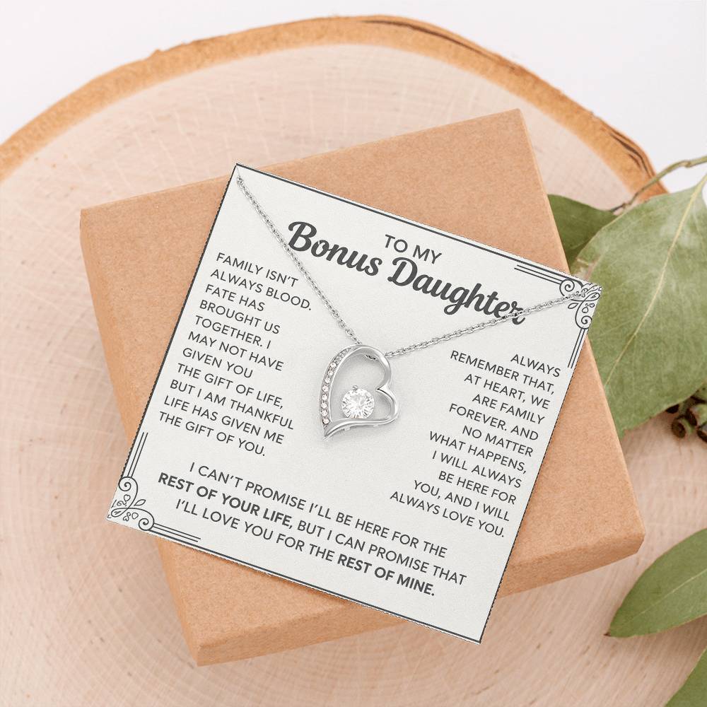 To My Bonus Daughter - "My Family Forever"
