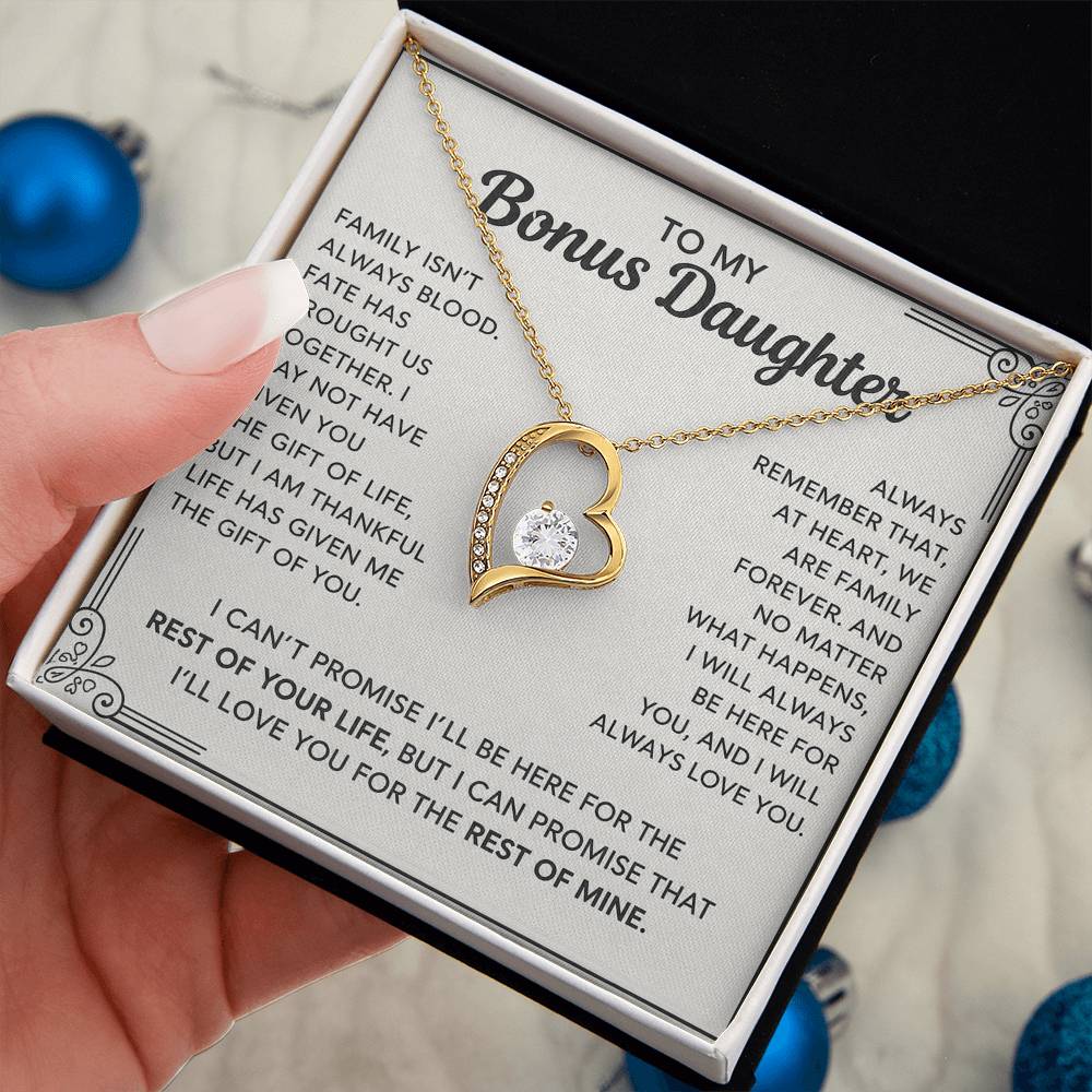 To My Bonus Daughter - "My Family Forever"
